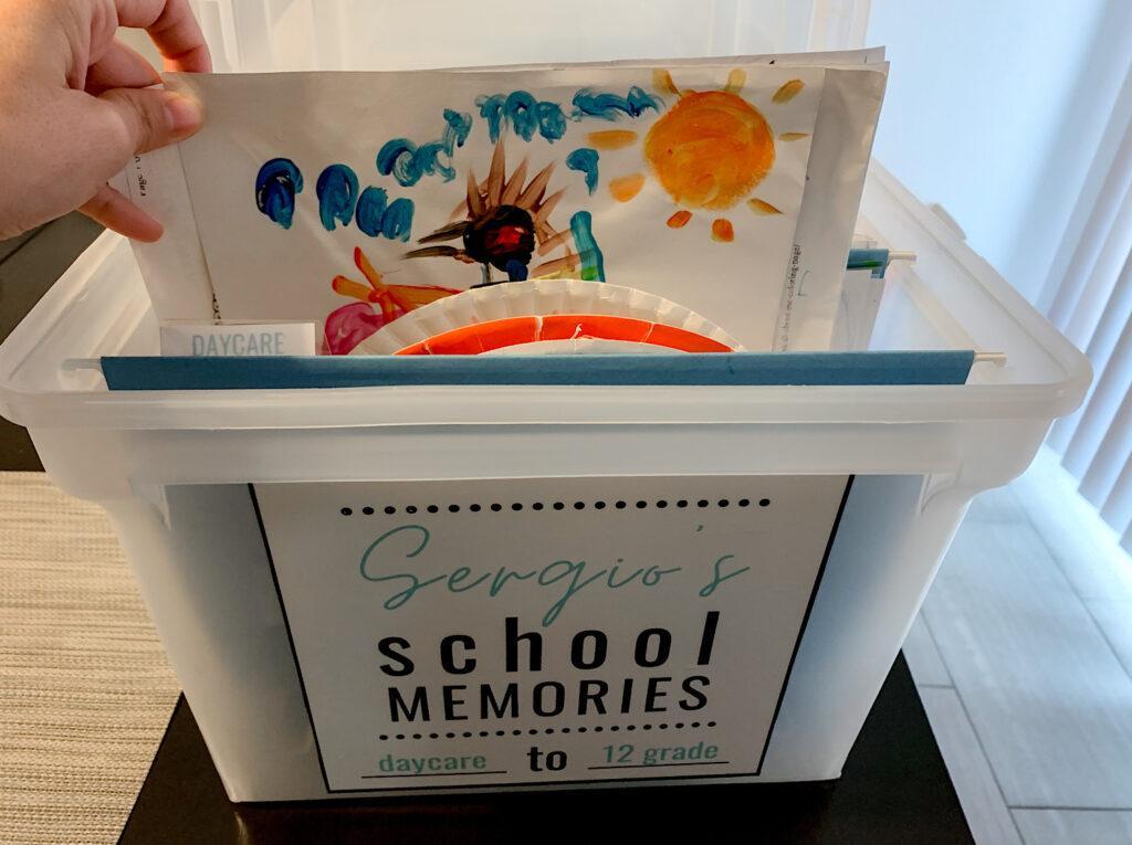 how to make a school memory box
