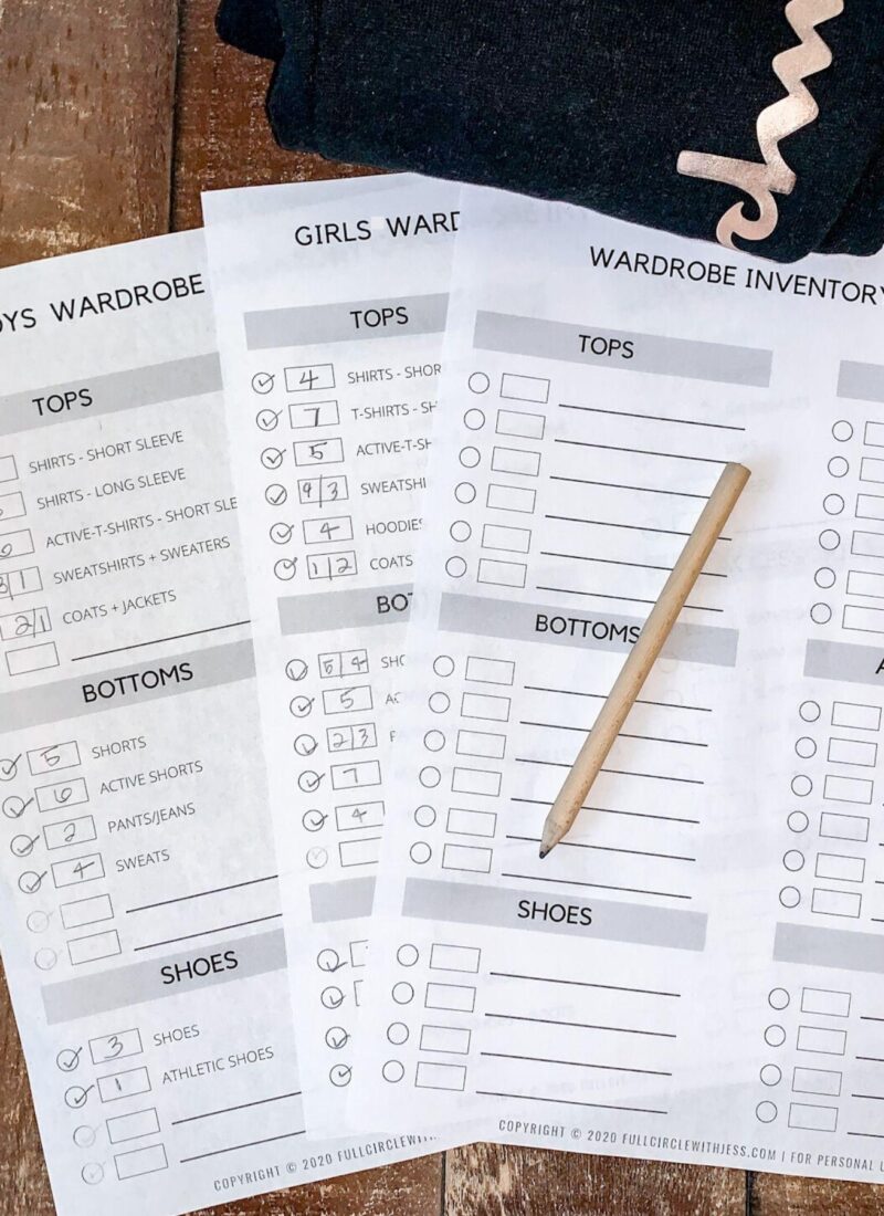 Kids’ Wardrobe Tips: Inventorying, Purging, Selling, and Budgeting. FREE Printable Included!