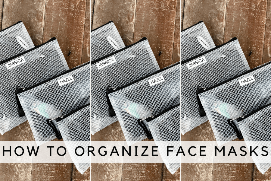 how to organize face masks
