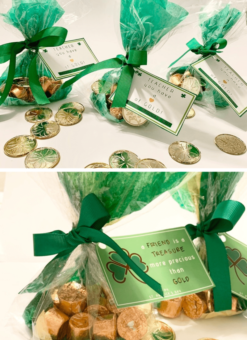 St. Patrick’s Day Treat Bags | Make Your Own Treat Bags For Teachers & Friends (Free Printables Included)