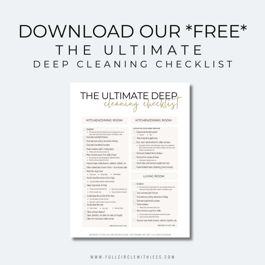 the ultimate deep cleaning checklist