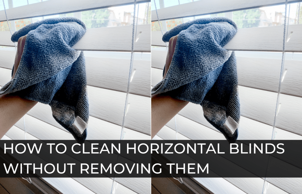 how to clean horizontal blinds without removing them