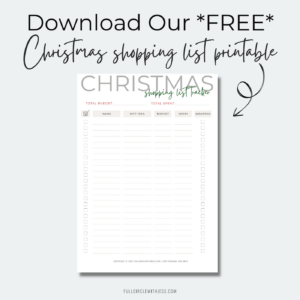 Christmas Shopping List Printable | Just What You Need To Stay ...