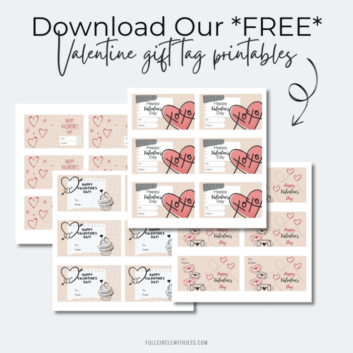 Free Valentine Gift Tag Printables - Full Circle With Jess