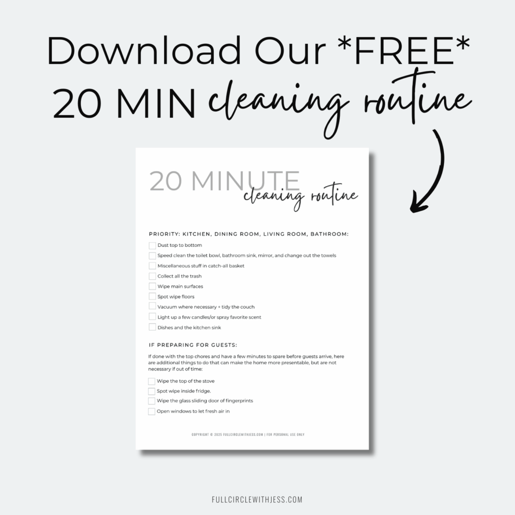 cleaning routine template