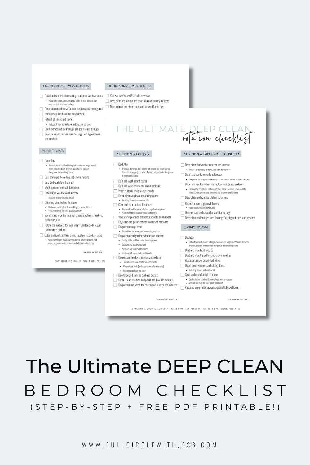How to Deep Clean Your Bedroom (Free Checklist PDF!)
