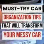 car storage organizer filled with travel essentials, snacks, and supplies
