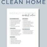 a weekly cleaning checklist